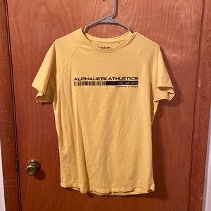 Yellow Alphalete performance fit Tshirt